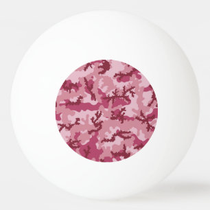 Pink camouflage ping pong ball