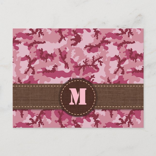 Pink camouflage postcard (Front)