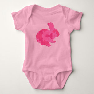 Pink Camouflage Silhouette Easter Bunny Creeper