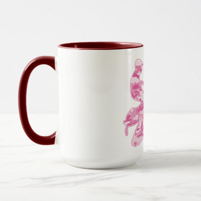 Pink Camouflage Snowmobile Mug (Left)