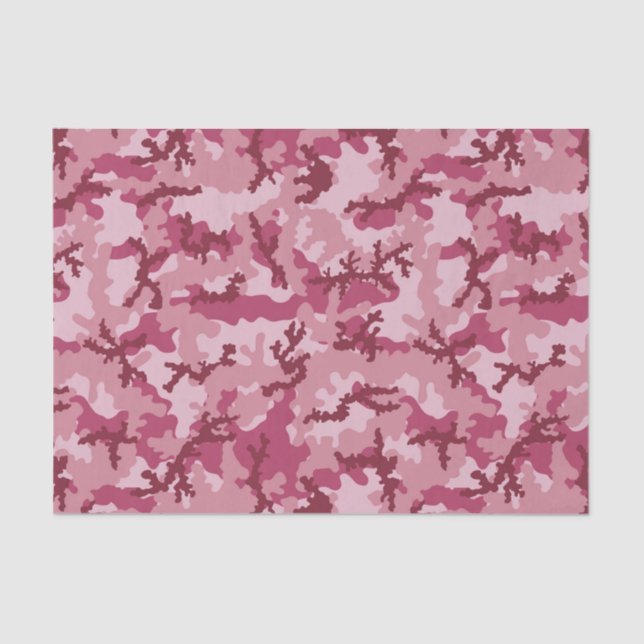 Pink camouflage tissue paper (Front)