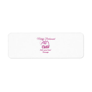 Pink camp bridesmaid ajouter nom date année bachel