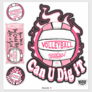 Pink Can You Dig It Volleyball