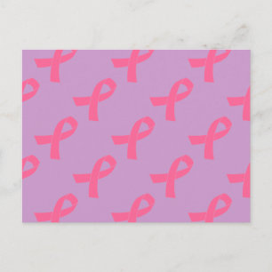 Pink Cancer Awareness Ribbon Postcard