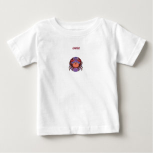Pink Cancer, zodiac, star sign print Baby T-Shirt
