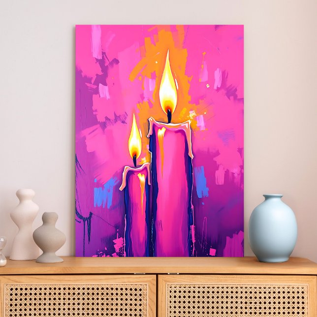 Pink Candle Abstract Wall Art (Creator Uploaded)