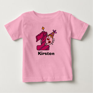 Pink Candle Clown First Bithday T-shirt