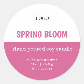 Pink Candle Product  Classic Round Sticker