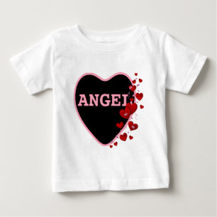 Pink Candy Angel Heart Valentine Design 2 Baby T-Shirt