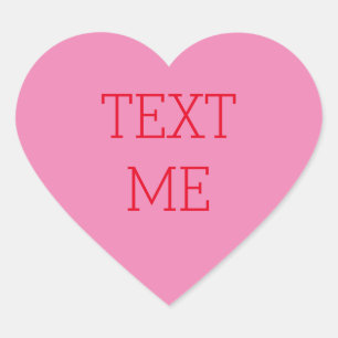 Pink Candy Conversation Heart Sticker custom text