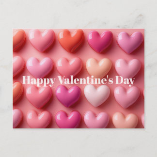 Pink Candy Hearts Valentine`s Day Card