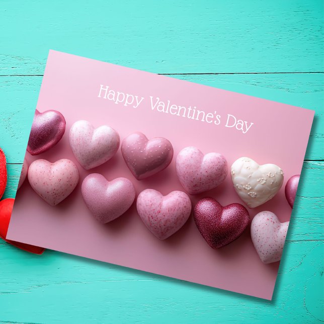 Pink Candy Hearts Valentine`s Day Card  (Creator Uploaded)