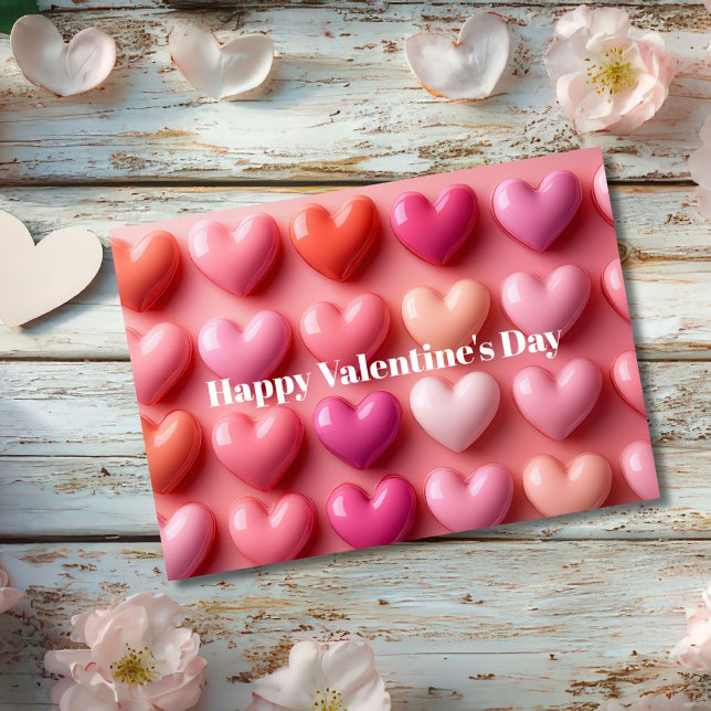 Pink Candy Hearts Valentine`s Day Card  (Creator Uploaded)