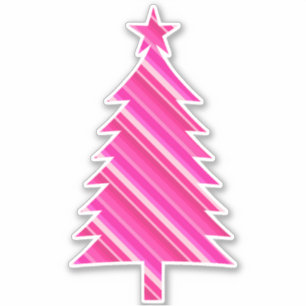 Pink Candy Striped Christmas Tree
