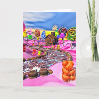 Pink Candyland Holiday Card