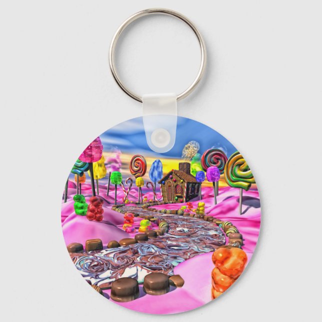 Pink Candyland Keychain (Front)