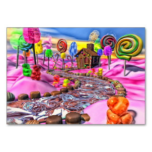 Pink Candyland Table Number