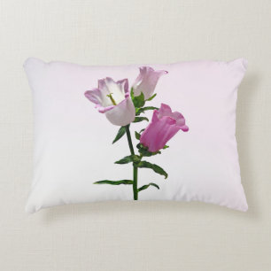 Pink Canterbury Bells Accent Pillow