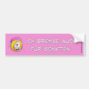 Pink cap brakes for shadows bumper sticker