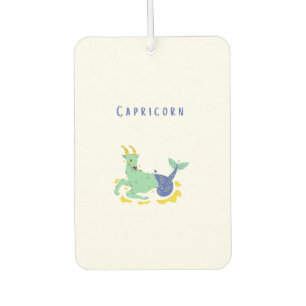 Pink Capricorn, zodiac, star print Air Freshener