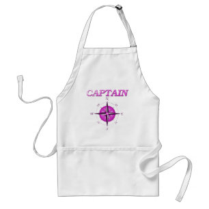 Pink Captain with Compass Rose Standard Apron