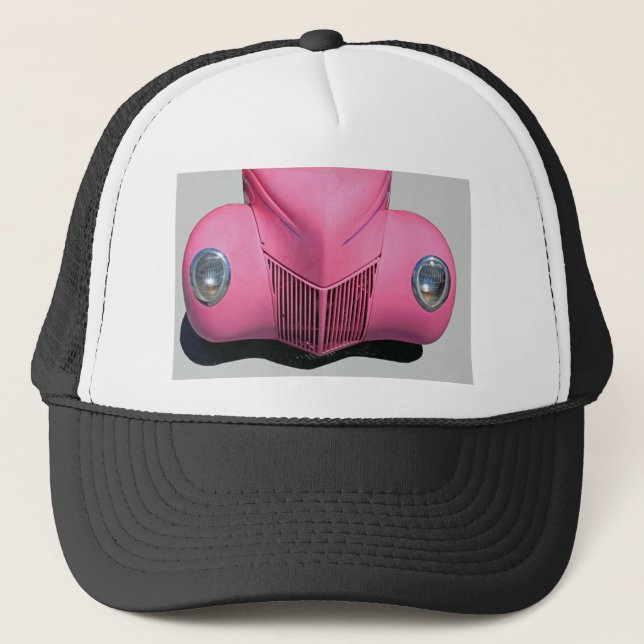 Pink Car Trucker Hat (Front)