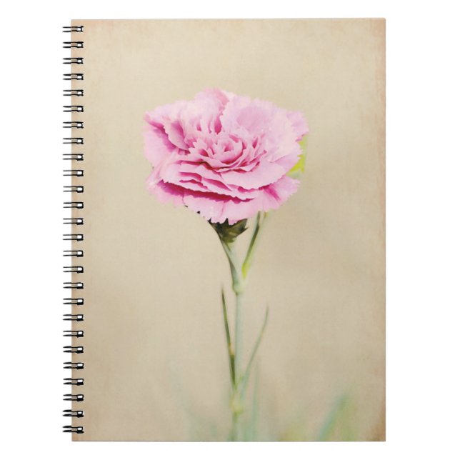 Pink Carnation Flower from Gertie's Garden Notebook (Front)