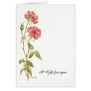 Pink carnation gift card