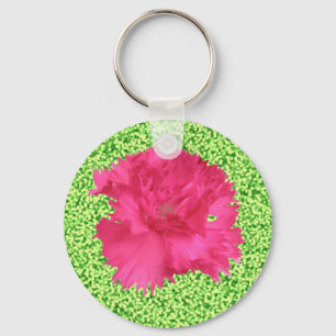 Pink Carnation Keychain