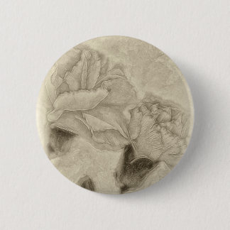 Pink Carnations 3 Antiqued 2 Inch Round Button