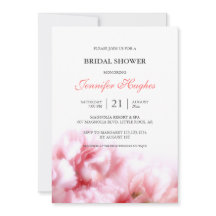 Pink Carnations Bridal Shower Invitation