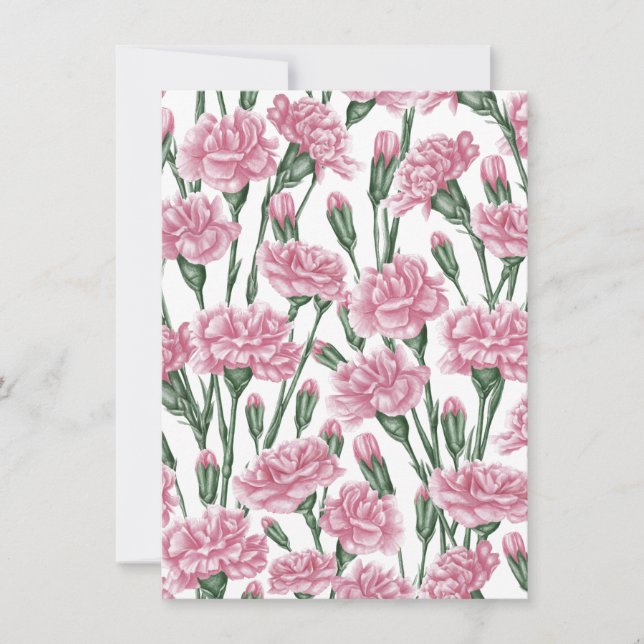 Pink carnations flowers  (Front)