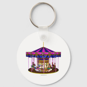Pink Carousel Keychain