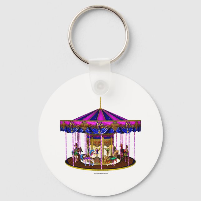 Pink Carousel Keychain (Front)