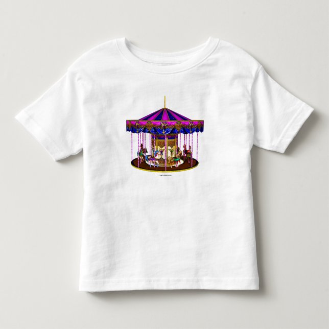 Pink Carousel Toddler Shirt (Front)