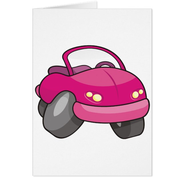 Pink Cartoon Car (Front)