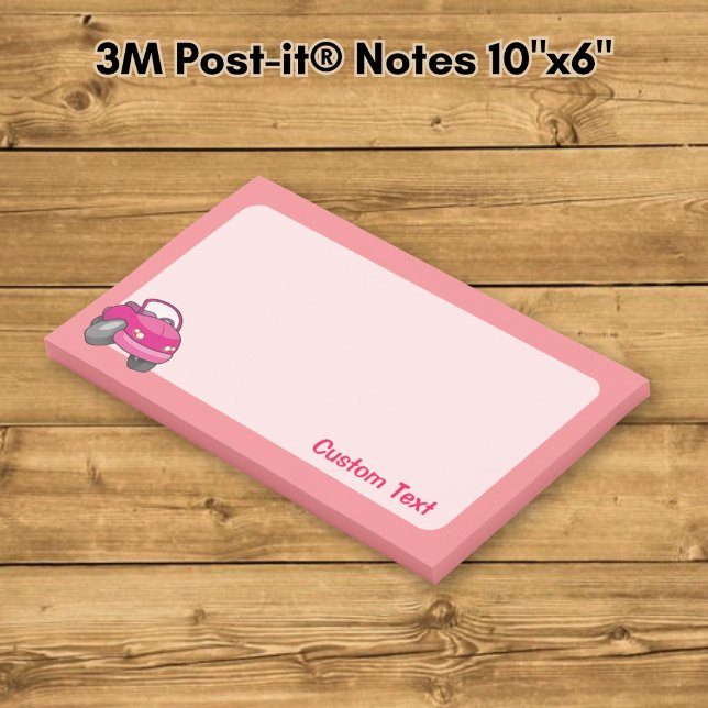 Pink Cartoon Car Post-it Notes (Creator Uploaded)