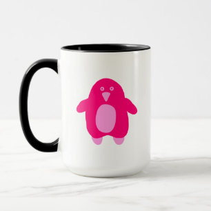 Pink Cartoon Penguin  Mug