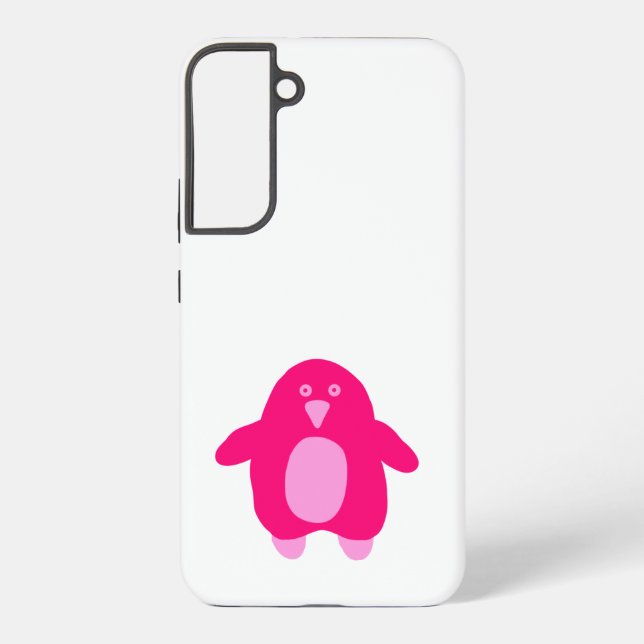 Pink Cartoon Penguin  Samsung Galaxy S22+ Case (Back)