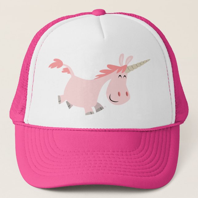 Pink Cartoon Unicorn  hat (Front)