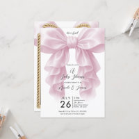 Pink Cascade Ruffle Bow Classy Baby Shower