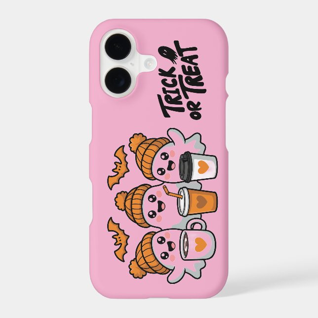 Pink  Case Mate with Cute Halloween Design (Back)