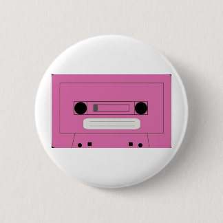 Pink casette badge 2 inch round button