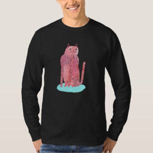 Pink Cat For Cats Mom Adorable Kitty Lady T-Shirt