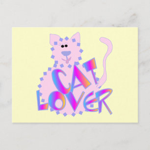 Pink Cat Lover Tshirts and Gifts Postcard