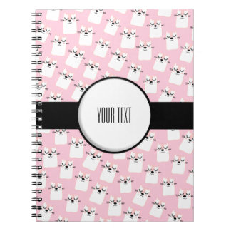 Pink Cat Pattern Notebook