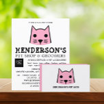 Pink Cat, Pet Store & Groomers Advertising Flyer<br><div class="desc">Pink Cat,  Pet Store & Groomers Advertising Flyer by The Business Card Store.</div>