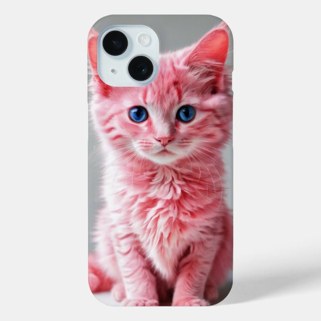 Pink Cat Photo Portrait Case-Mate iPhone Case (Back)