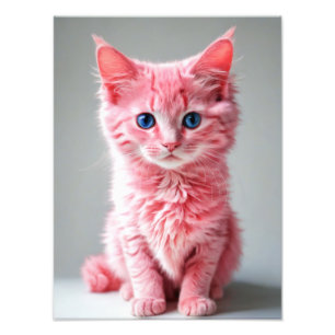 Pink Cat  Photo Print