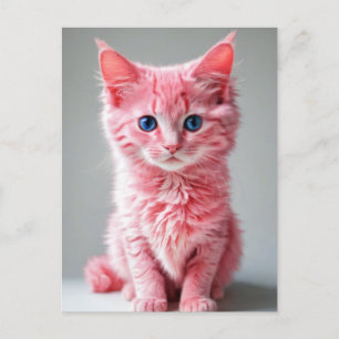 Pink Cat Postcard